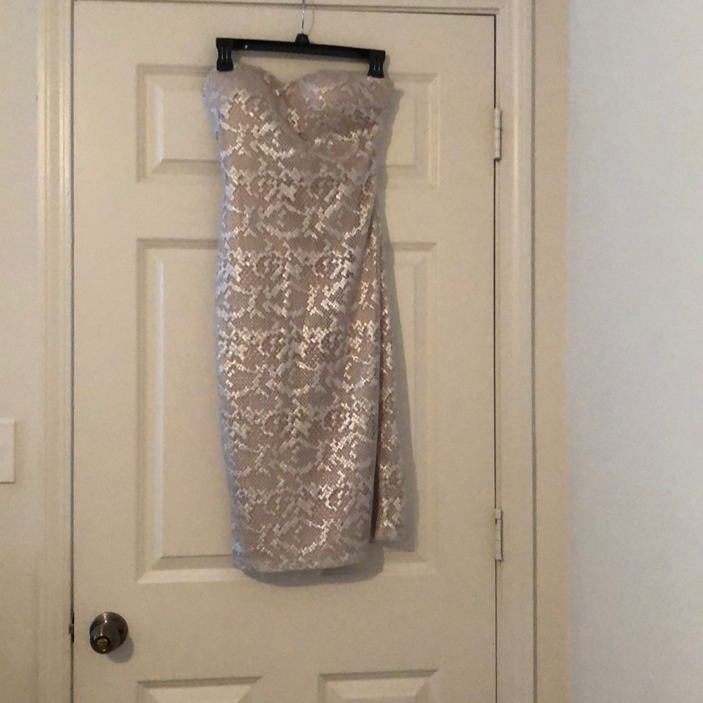Bebe strapless evening dress
